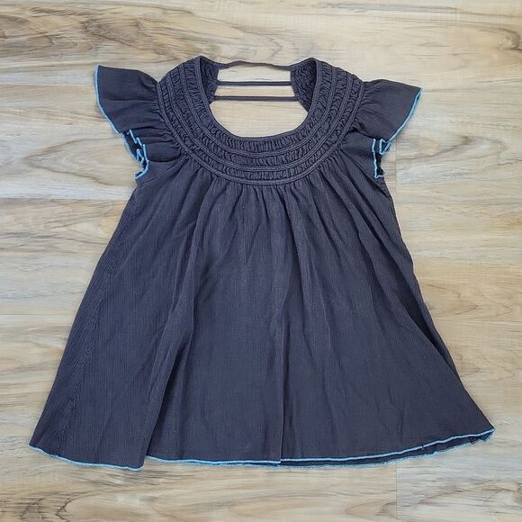 🍑Free People Gray Boho Top XSmall - Picture 1 of 11